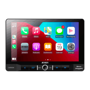 Jensen CAR910X 9 inch Mechless Multimedia Receiver with Apple CarPlay l Android Auto l SiriusXM-Ready l Built-in Bluetooth l 240 Watts MOSFET Power (60W x 4)