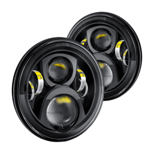 Lumen® - 7" Round Black Projector LED Headlights (H6024)