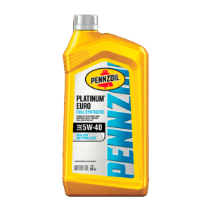 Pennzoil Platinum Euro Full Synthetic 5W-40 Motor Oil, 1 Quart
