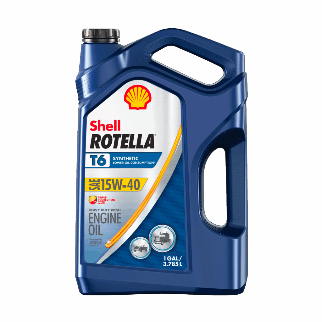 Shell Rotella T6 Full Synthetic 15W-40 Diesel Engine Oil, 1 Gallon ...
