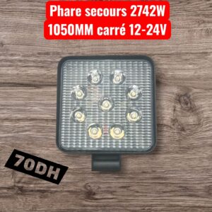 Phare de Secours LED Carré Ultra Compact - 12-24V