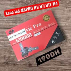 Kit LED M8 Pro (120000) - 2 Ans Garantie - Multi-Douilles (H1/H7/H11/H4)